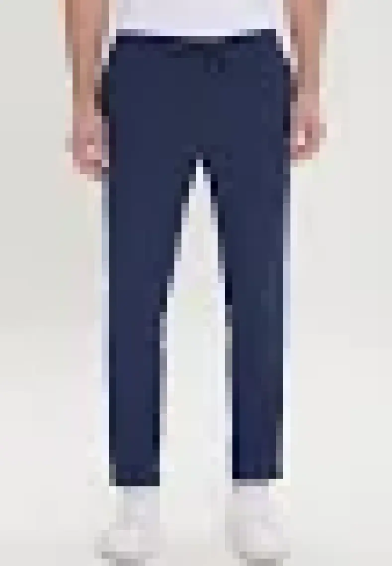 Altınyıldız Classics Erkek Lacivert Slim Fit Rahat Kesim Beli Bağlamalı Yan Cepli Jogger Pantolon