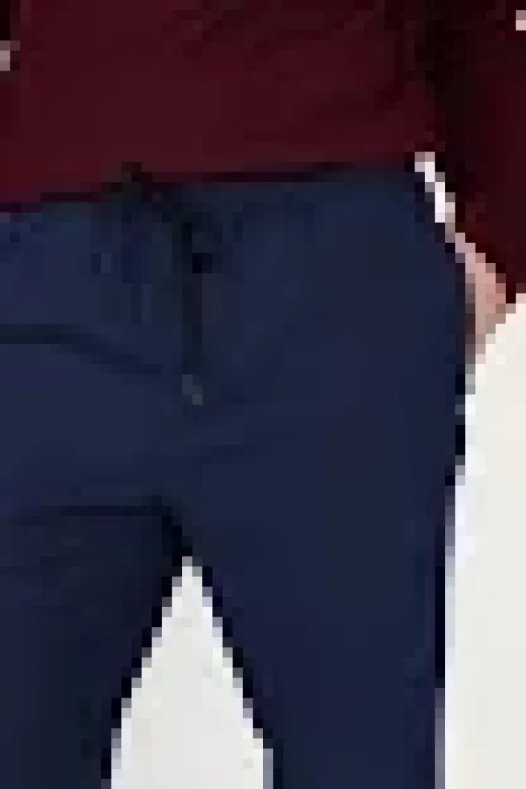 Altınyıldız Classics Erkek Lacivert Slim Fit Rahat Kesim Beli Bağlamalı Yan Cepli Jogger Pantolon