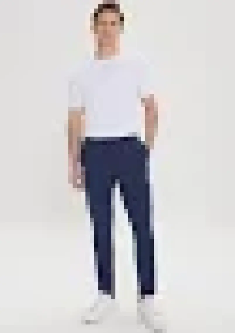 Altınyıldız Classics Erkek Lacivert Slim Fit Rahat Kesim Beli Bağlamalı Yan Cepli Jogger Pantolon
