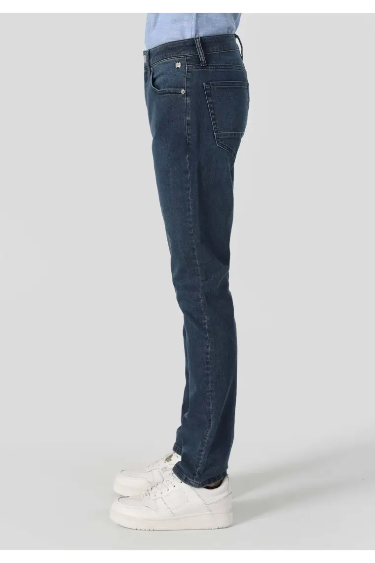 Straight Fit Düşük Bel Düz Paça Erkek Denim Jean Pantolon