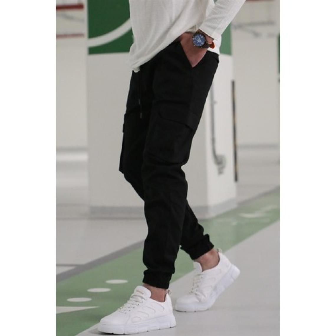 Madmext Erkek Siyah Kargo Cep Pantolon 5447