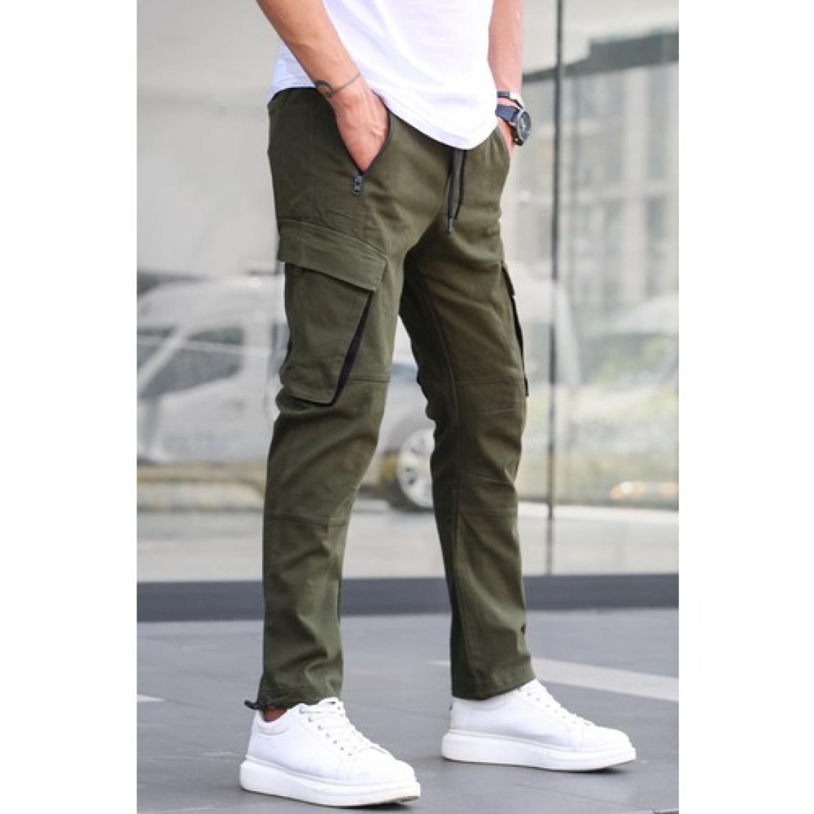 Madmext Haki Kargo Cep Jogger Pantolon 5791
