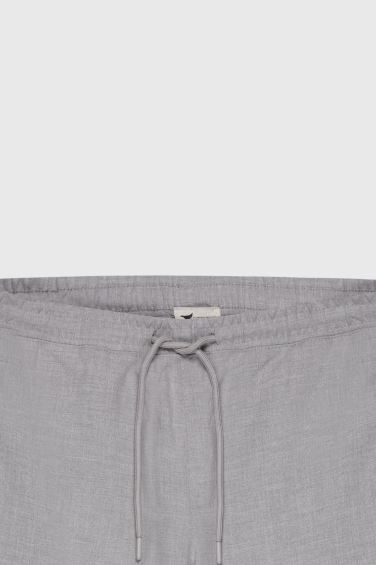 Altınyıldız Classics Erkek Gri Slim Fit Rahat Kesim Beli Bağlamalı Yan Cepli Jogger Pantolon