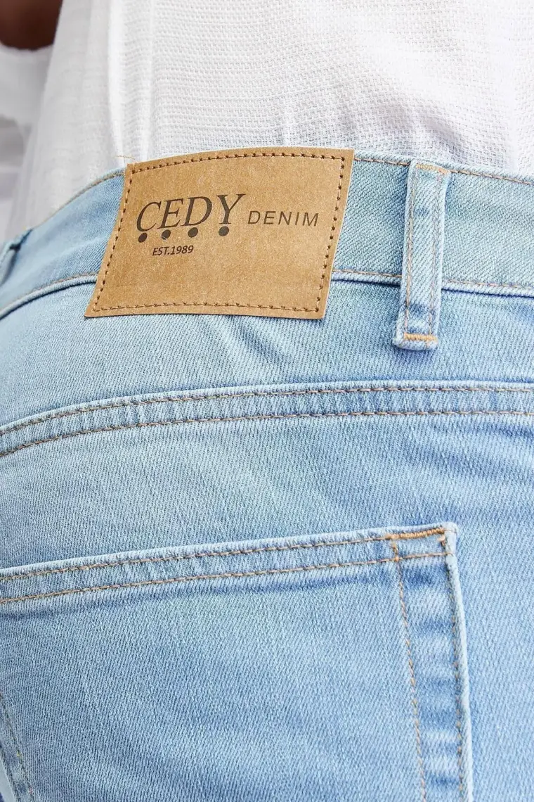 Cedy Denım Erkek Yüksel Bel Bol Kesim Boru Paça Kot Pantolon Reguler Fit Jean C336
