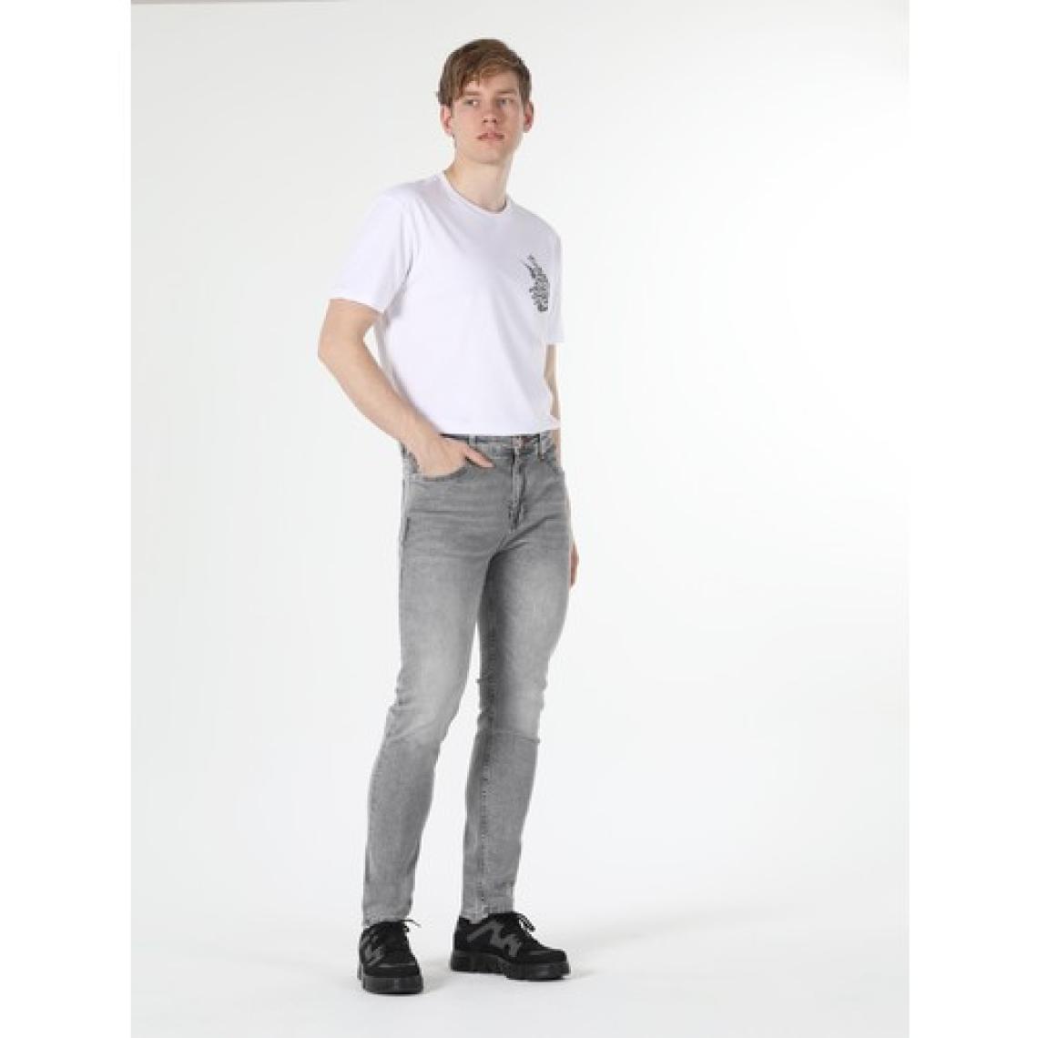 Colin's 035 Ryan Süper Slim Fit Yüksek Bel Dar Paça Gri Erkek Pantolon
