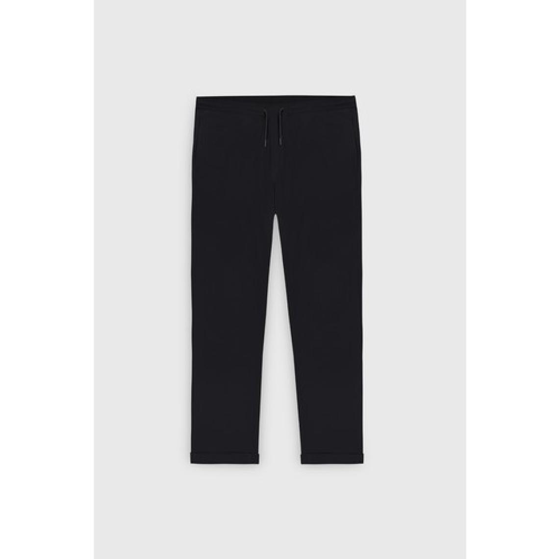 Altınyıldız Classics Erkek Siyah Slim Fit Rahat Kesim Beli Bağlamalı Yan Cepli Jogger Pantolon