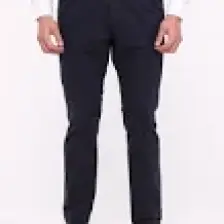 Erkek Lacivert Likralı Yüksek Bel Regular Fit Bol Kesim Yandan Cepli Chino Klasik Pantolon C336CHN