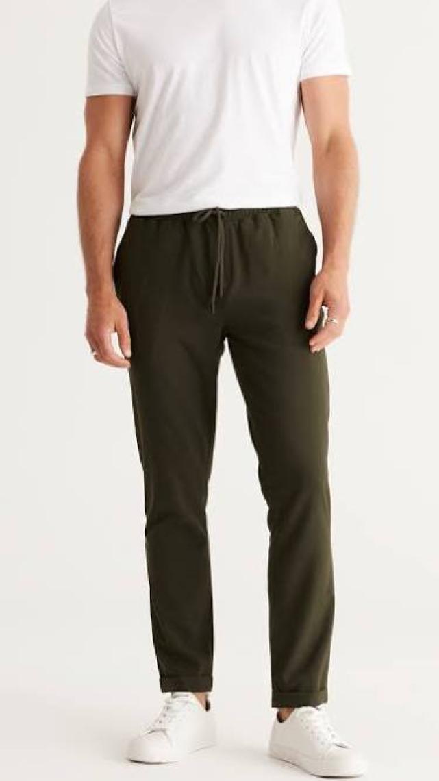 Altınyıldız Classics Erkek Haki Slim Fit Rahat Kesim Beli Bağlamalı Yan Cepli Jogger Pantolon
