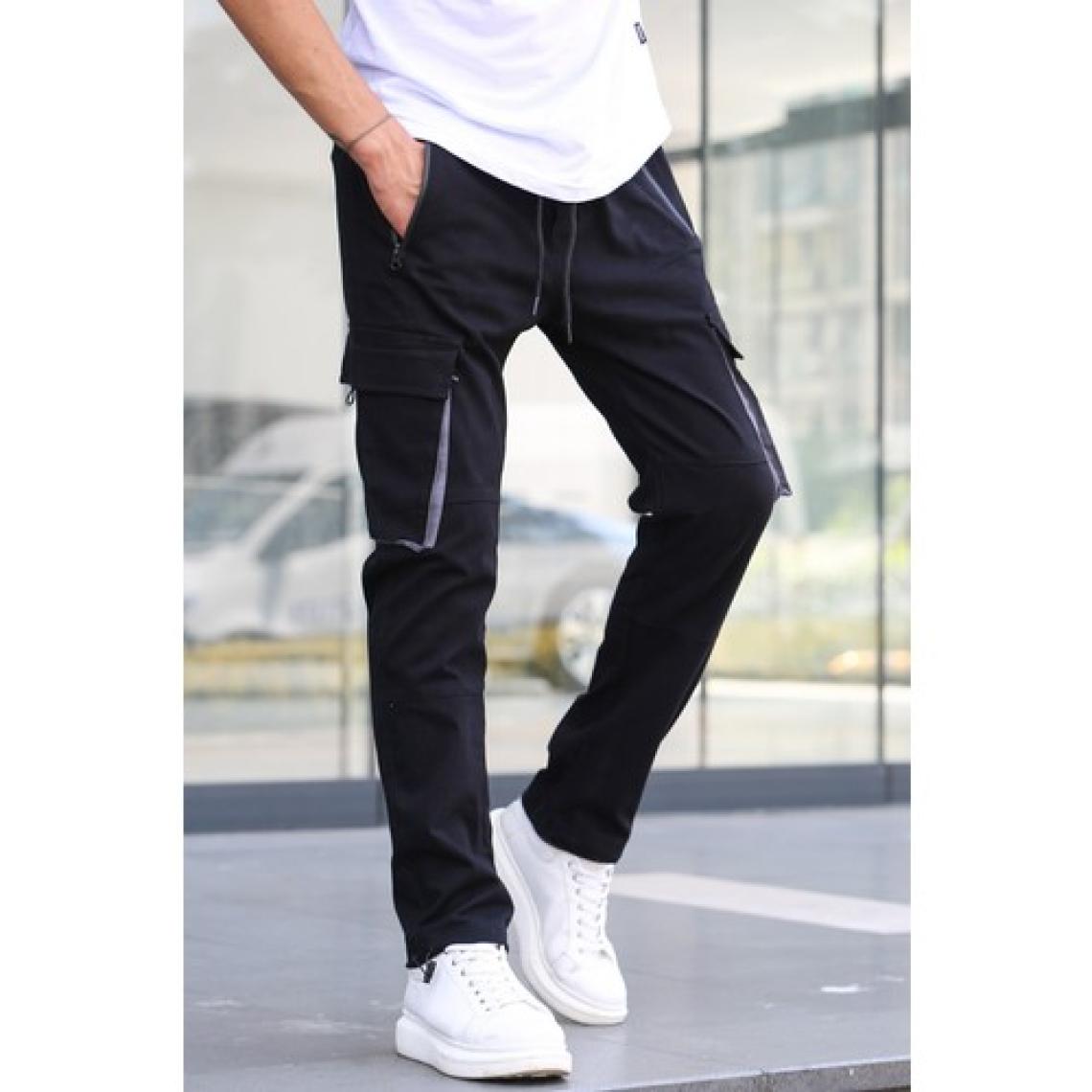 Madmext Siyah Kargo Cep Jogger Pantolon 5791