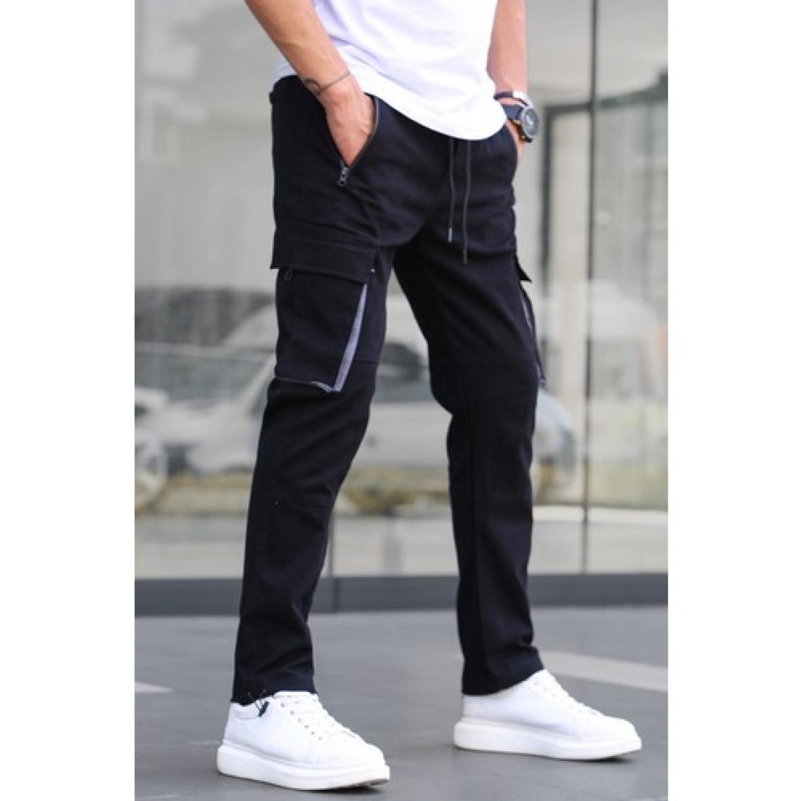 Madmext Siyah Kargo Cep Jogger Pantolon 5791