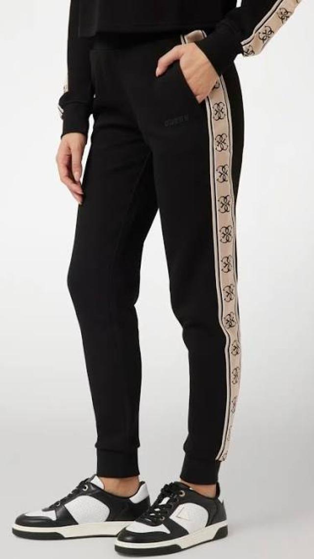 Guess Britney Pamuklu Regular Fit Cepli Jogger Pantolon Bayan Pantolon V2YB15KB3P2 Jblk