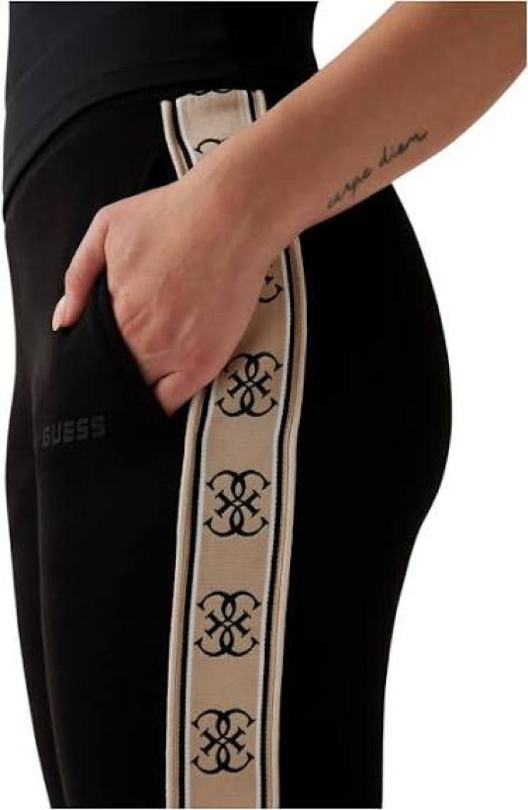 Guess Britney Pamuklu Regular Fit Cepli Jogger Pantolon Bayan Pantolon V2YB15KB3P2 Jblk