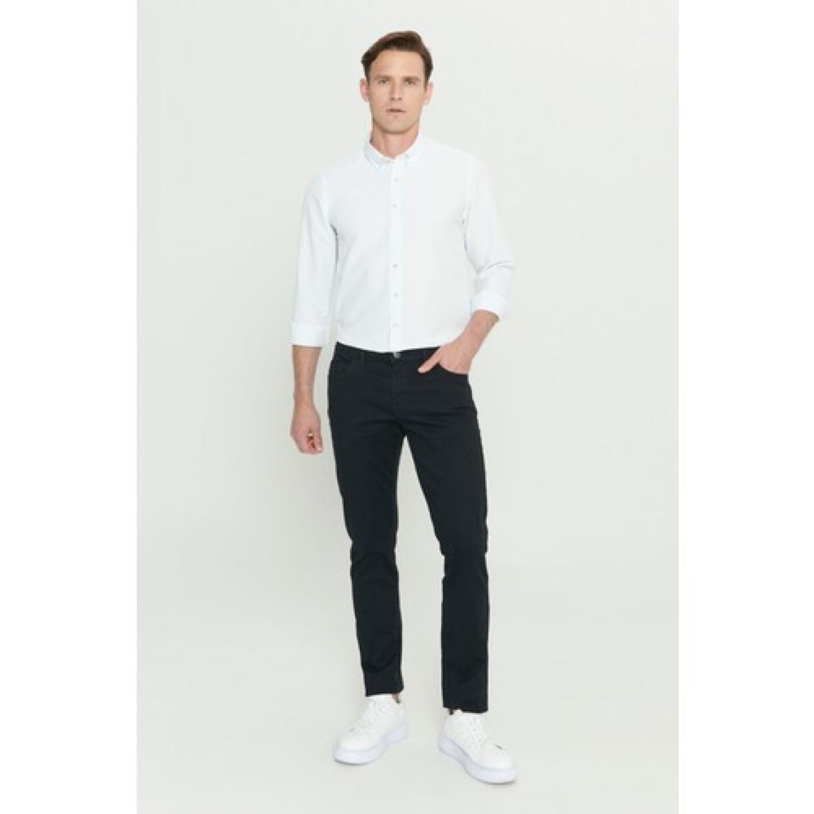 Altınyıldız Classics Erkek Siyah Kanvas Slim Fit Dar Kesim 5 Cep Pantolon