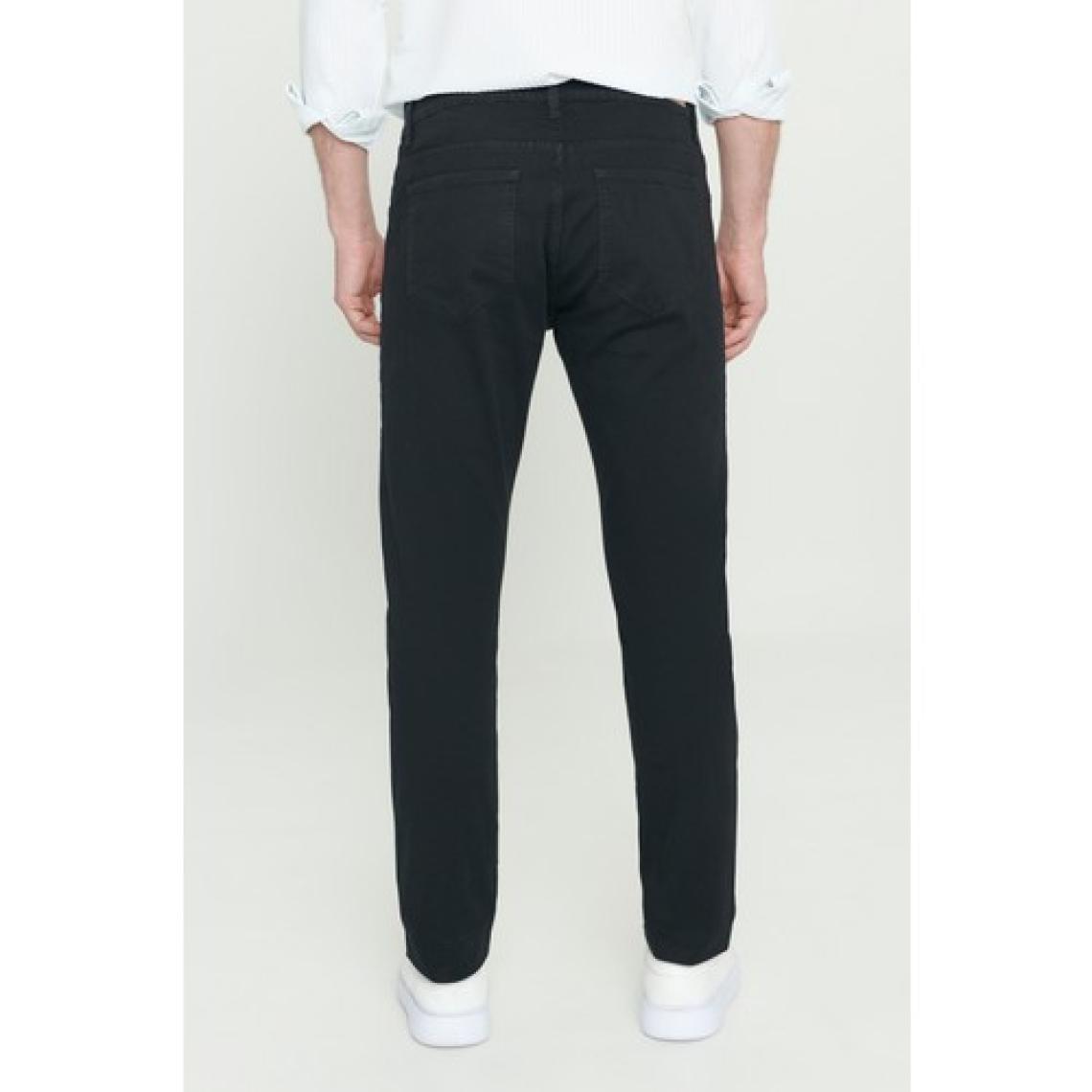 Altınyıldız Classics Erkek Siyah Kanvas Slim Fit Dar Kesim 5 Cep Pantolon