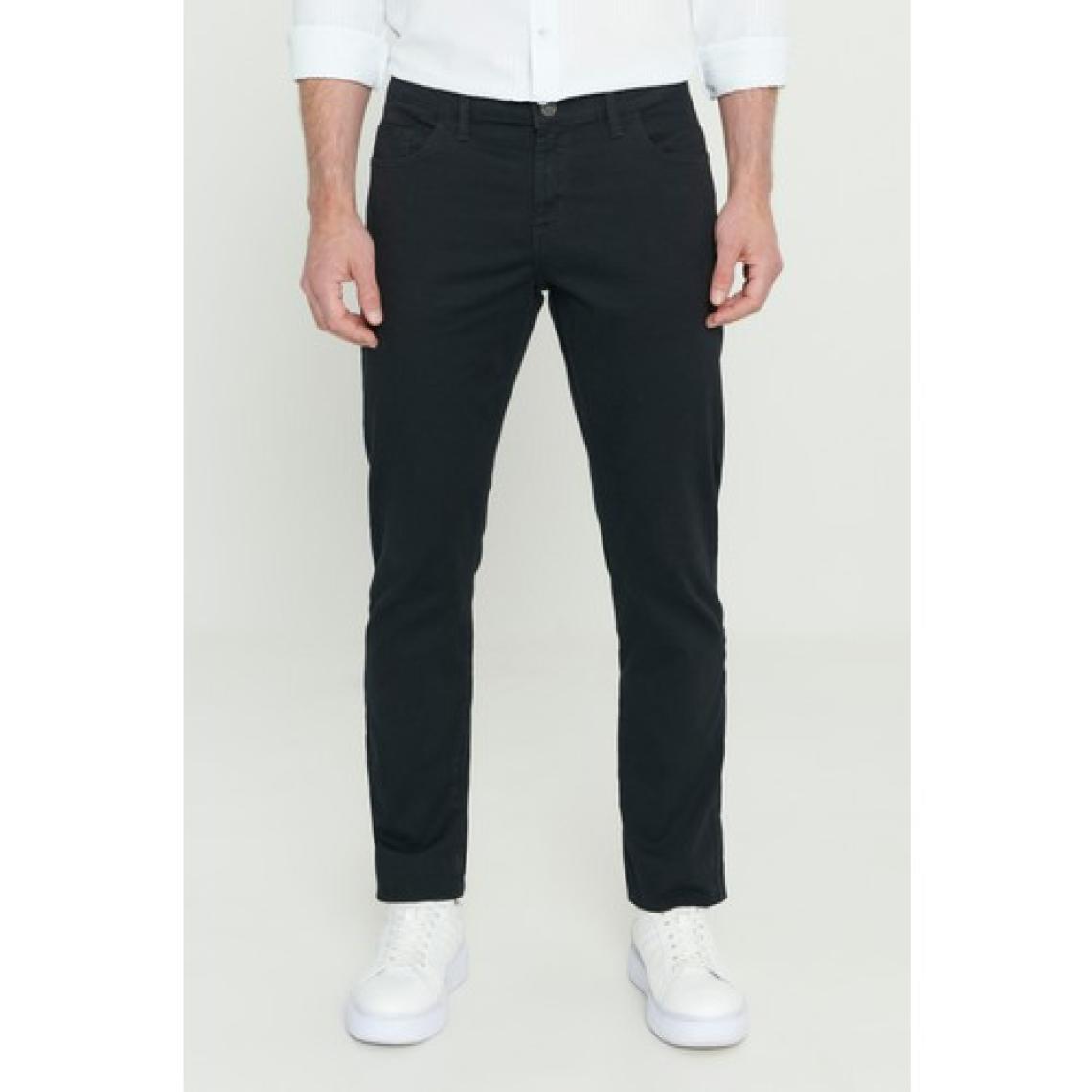 Altınyıldız Classics Erkek Siyah Kanvas Slim Fit Dar Kesim 5 Cep Pantolon