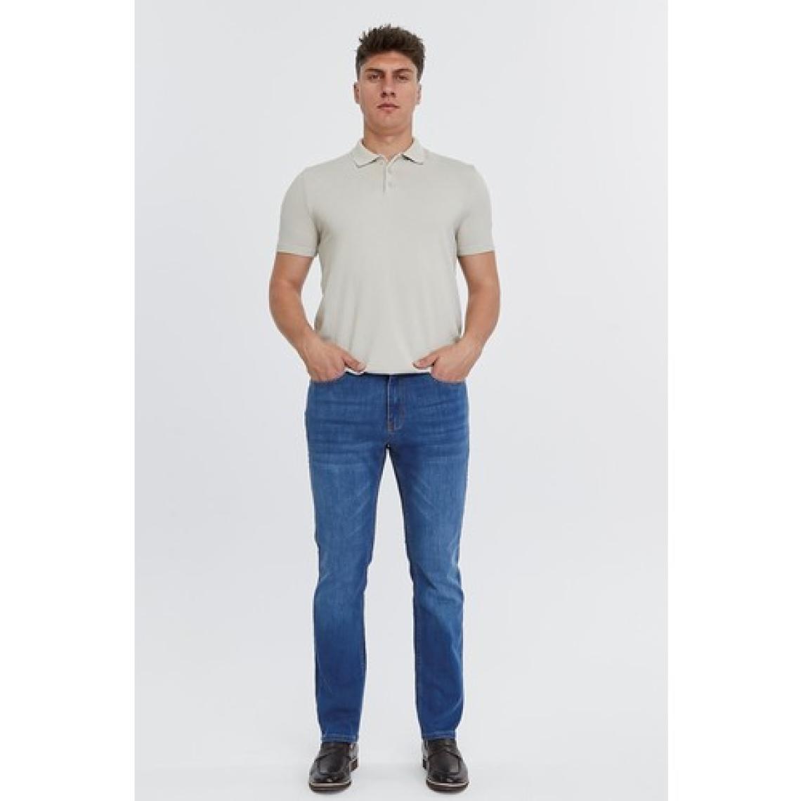 Cedy Denım Erkek Yüksel Bel Boru Paça Kot Pantolon Reguler Fit Jean C336
