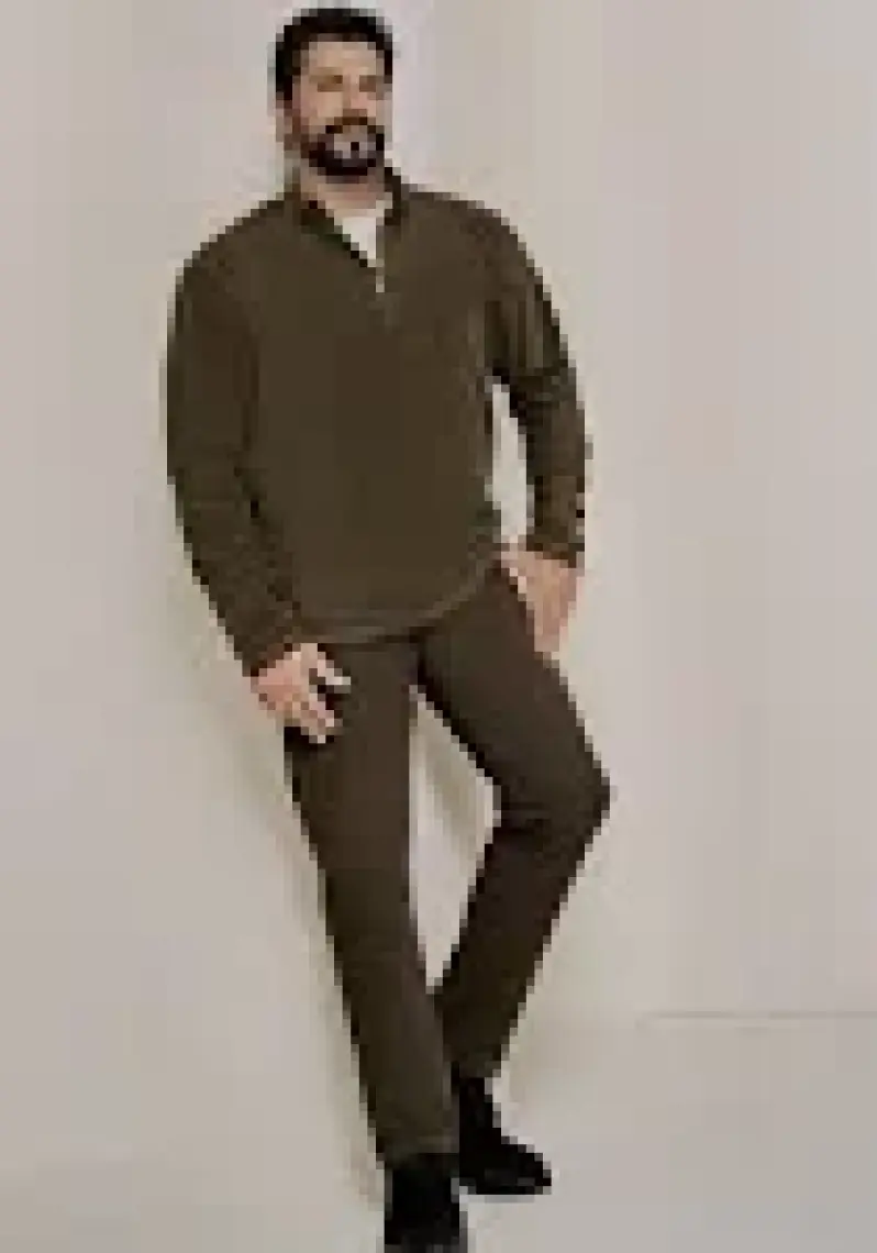 Altınyıldız Classics Erkek Haki Slim Fit Dar Kesim 5 Cep Pamuklu Kanvas Esnek Chino Pantolon