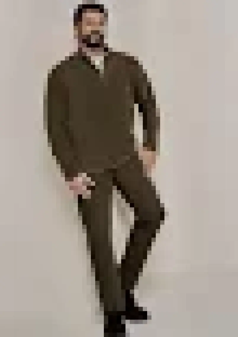 Altınyıldız Classics Erkek Haki Slim Fit Dar Kesim 5 Cep Pamuklu Kanvas Esnek Chino Pantolon