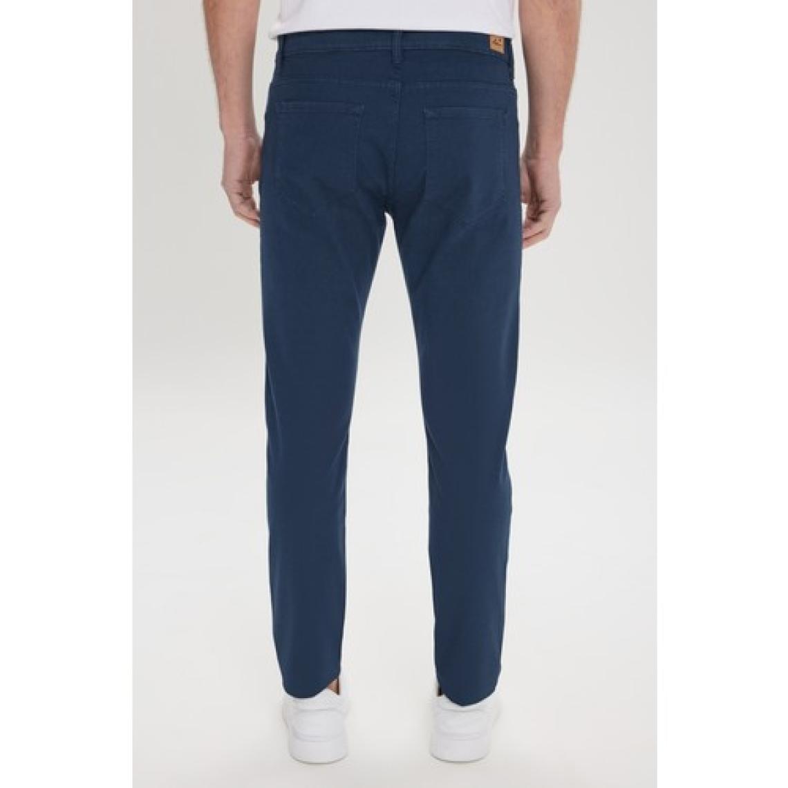 Altınyıldız Classics Erkek Lacivert Slim Fit Dar Kesim 5 Cep Pamuklu Kanvas Esnek Chino Pantolon