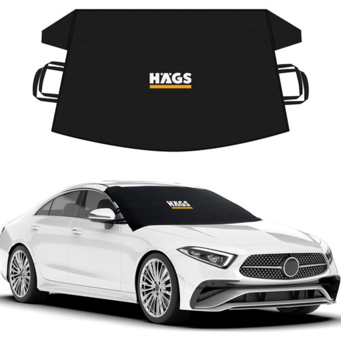 Haegs Buz ve Kar Önleyici Araç Ön Cam Örtüsü Brandası / Oto Ön Cam Koruyucu (175X106CM) Std Siyah