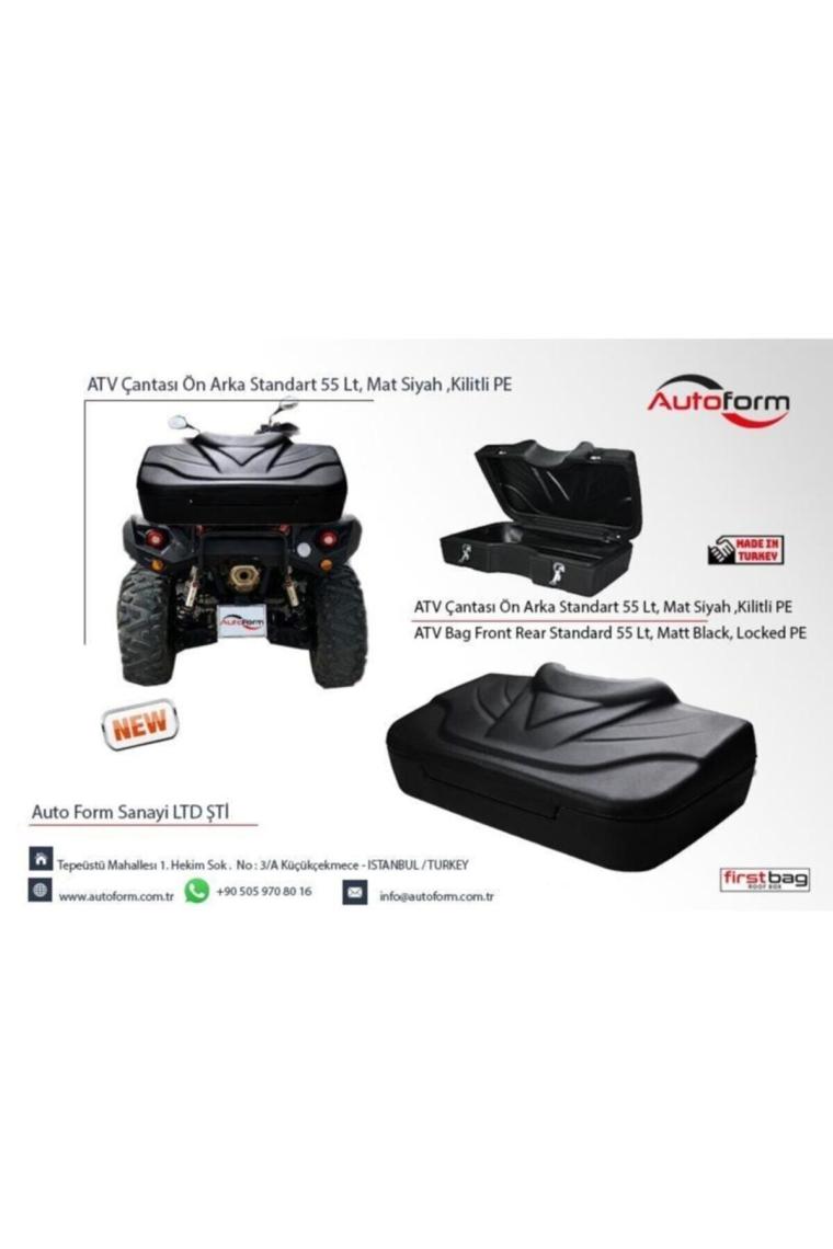 Autoform Atv Çantası Ön Arka Standart 55 Litre, Mat Siyah ,kilitli Pe