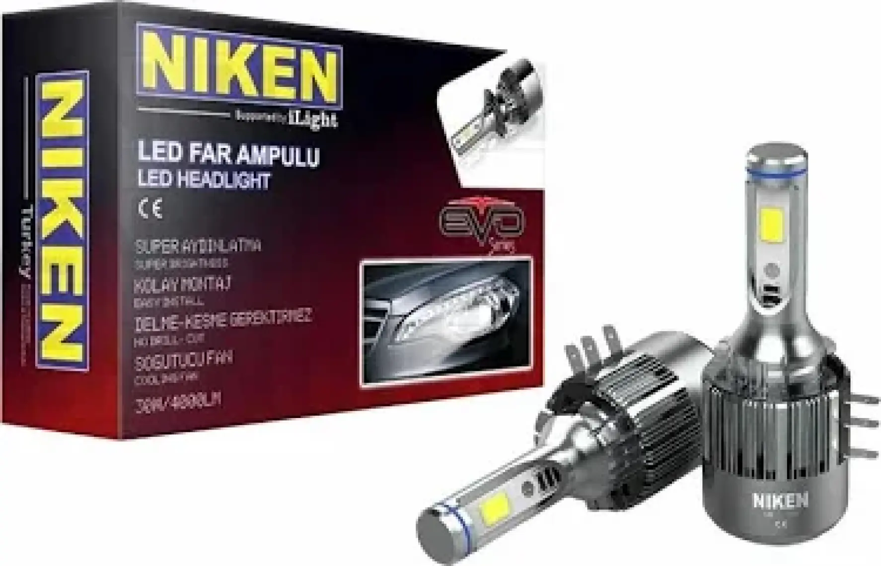 Niken H15 LED Xenon Far Aydınlatma Seti Şimşek Etkili Niken Evo 8000LM