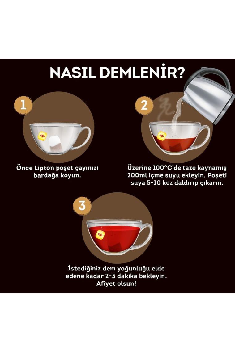 Earl Grey Bardak Poşet Çay 100'lü X 3 Adet