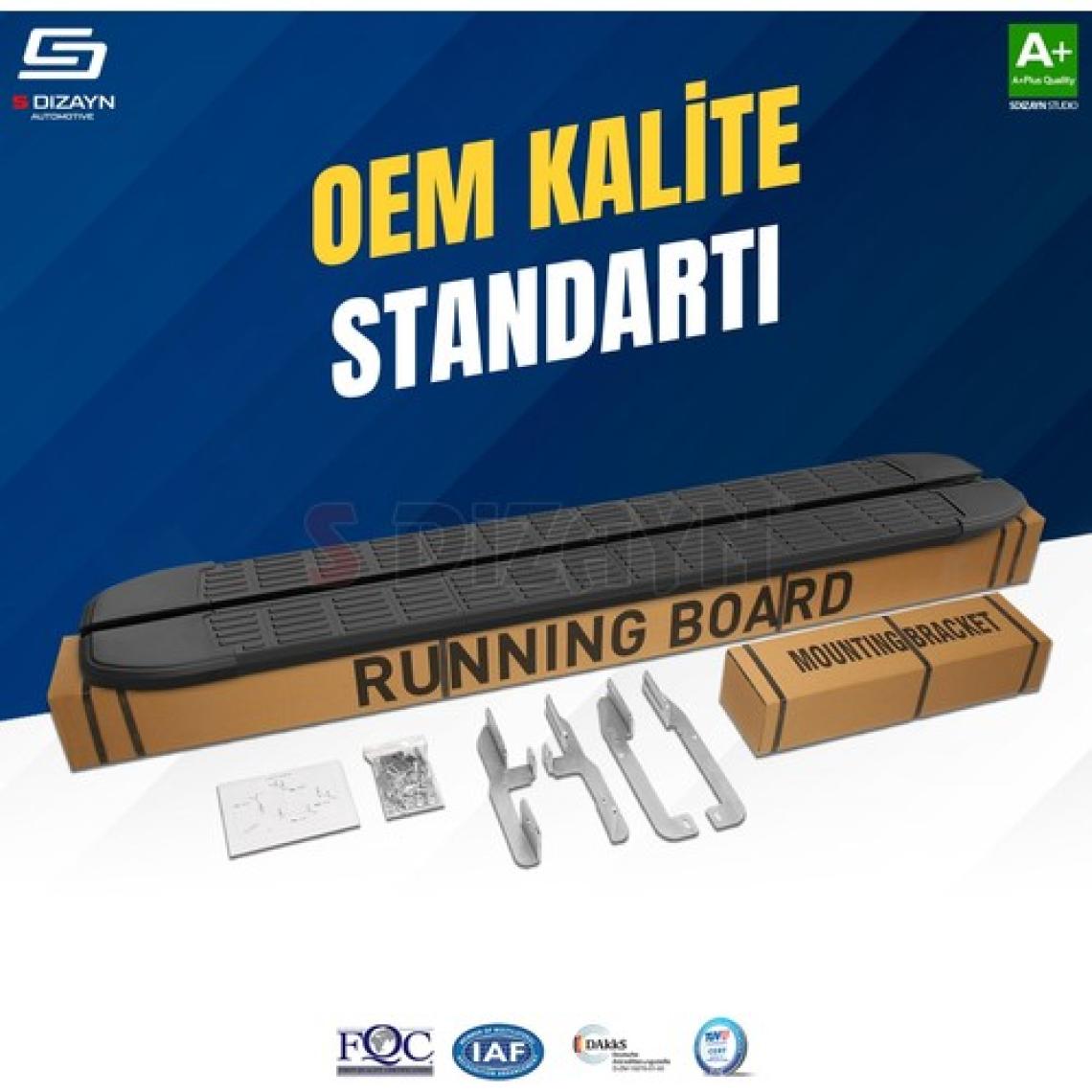 S-Dizayn Chery Omoda5 S-Line Siyah Yan Basamak 183 Cm 2022 Üzeri A+ Kalite