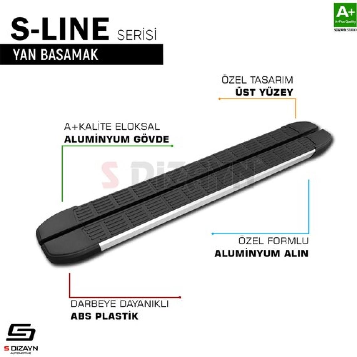 S-Dizayn Chery Tiggo7 Pro S-Line Aluminyum Yan Basamak 183 Cm 2022 Üzeri A+ Kalite