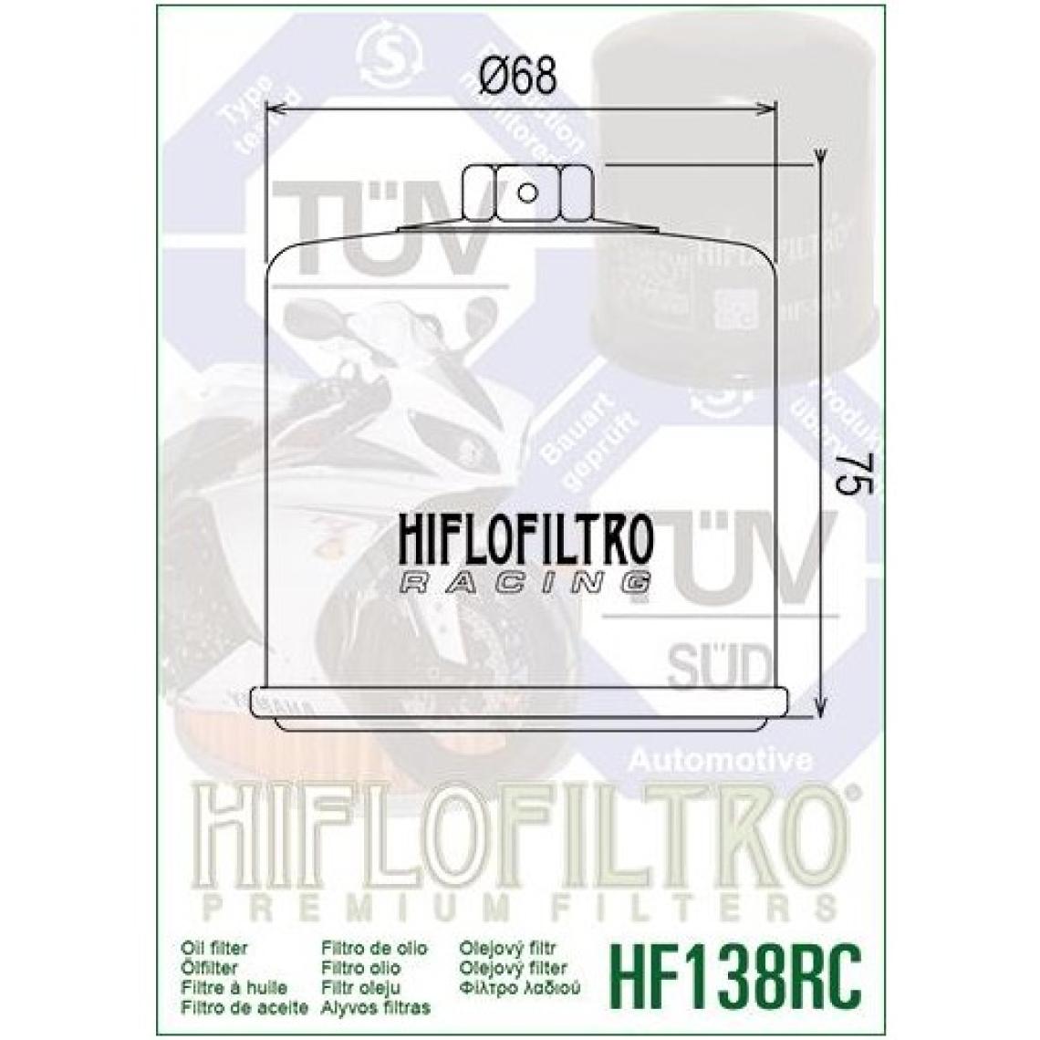 Hiflo HF138RC 2020-2022 Aprilia Rs 660 Yağ Filtresi