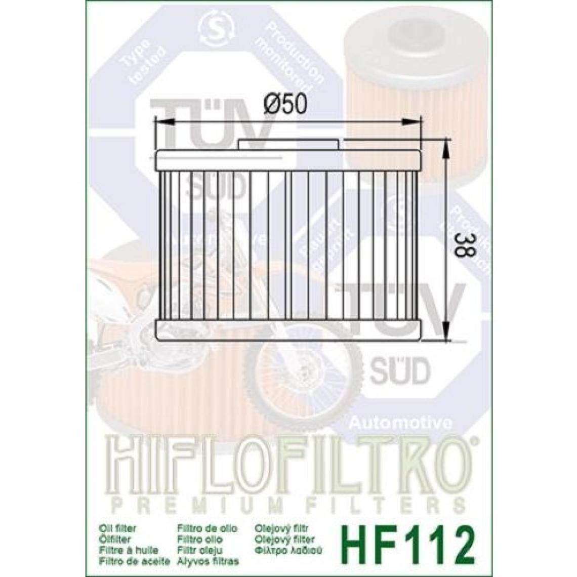 Hiflo HF112 2009-2020 Kawasaki Klx 250 Uyumlu Yağ Filtresi