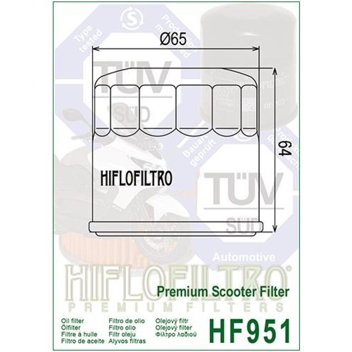 Hiflo HF951 2018-2023 Honda NSS250 (Forza 250) Uyumlu Yağ Filtresi