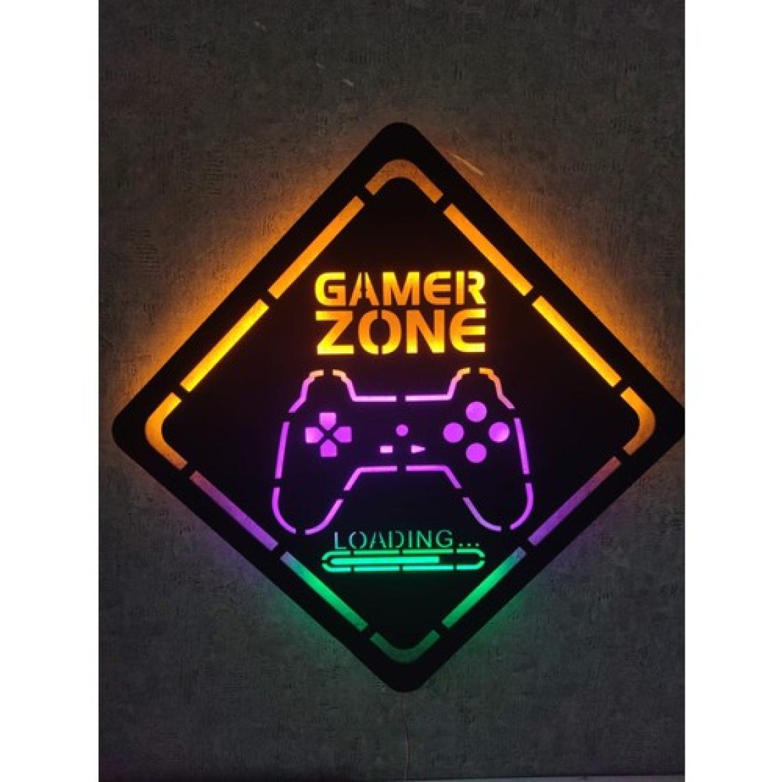 Gamer Zone LED Işıklı Ahşap Tablo 2 Metre  KABLOLU(70X70CM)