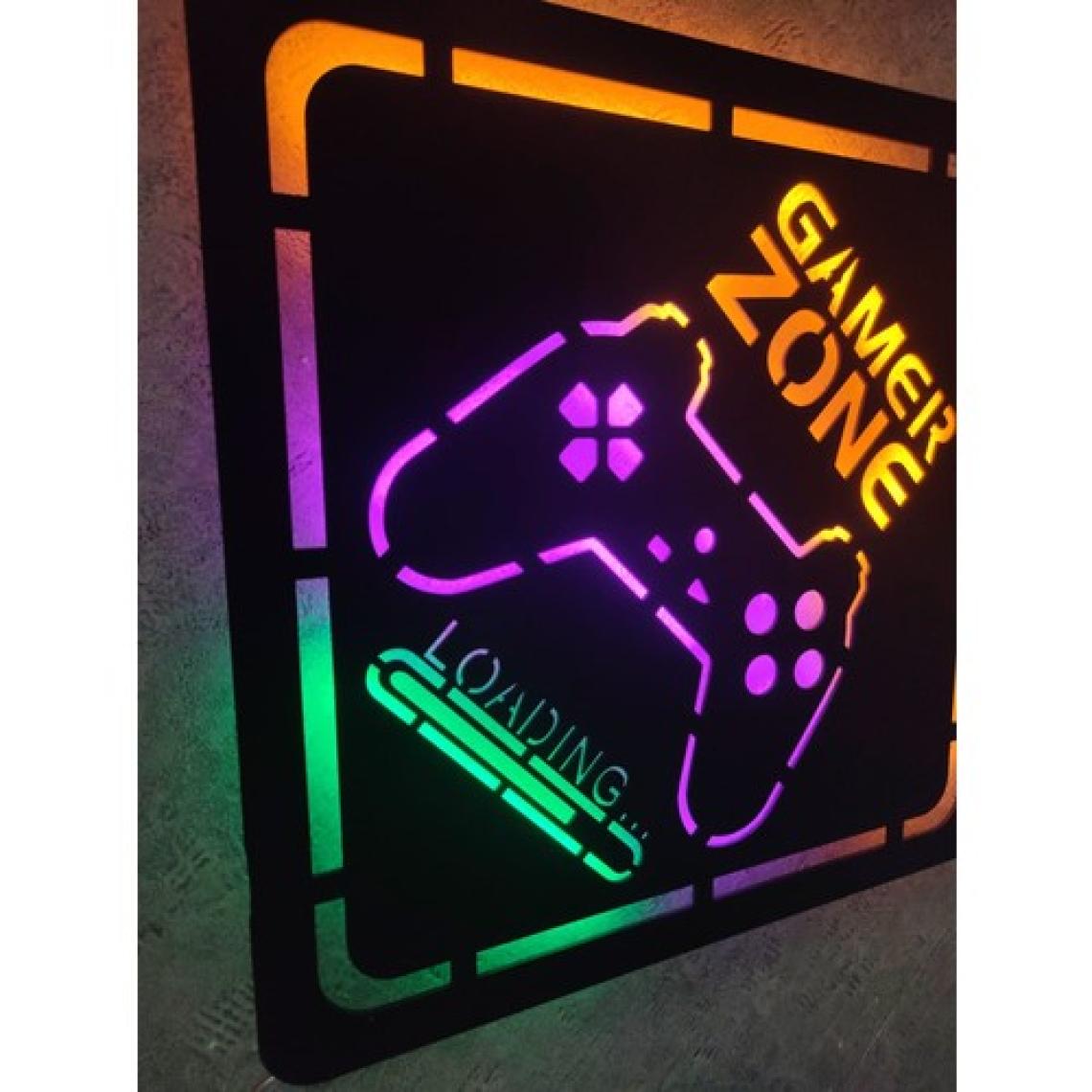 Gamer Zone LED Işıklı Ahşap Tablo 2 Metre  KABLOLU(70X70CM)