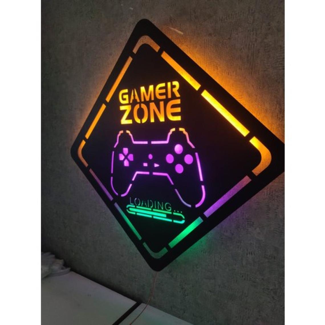 Gamer Zone LED Işıklı Ahşap Tablo 2 Metre  KABLOLU(70X70CM)
