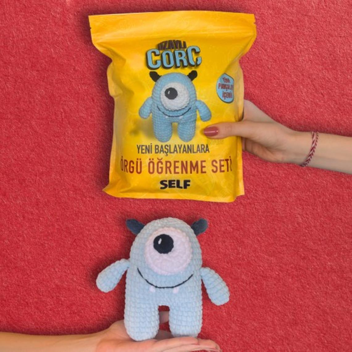 Self Uzaylı Corç Amigurumi Kiti Yeni Başlayanlar Için Self Örgü Seti