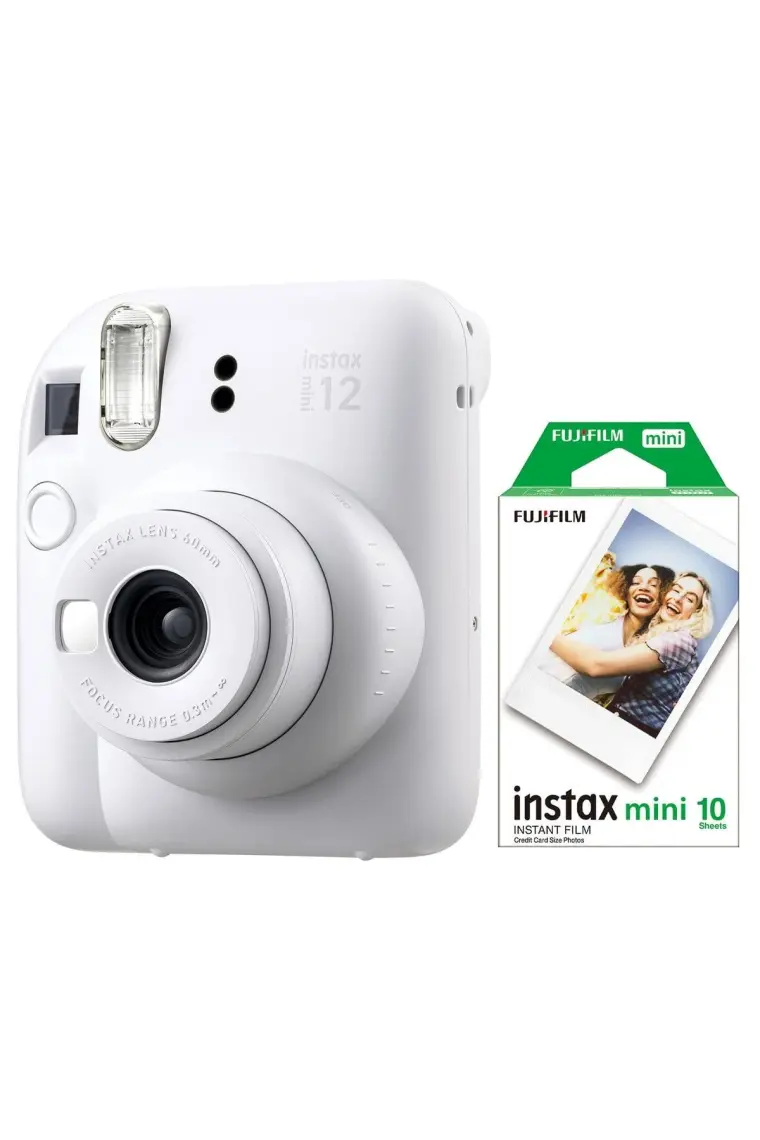 Instax Mini 12 Beyaz Fotoğraf Makinesi ve 10'lu Mini Film
