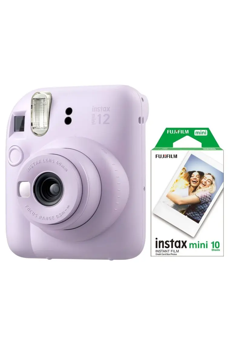 Instax Mini 12 Lila Fotoğraf Makinesi ve 10'lu Mini Film