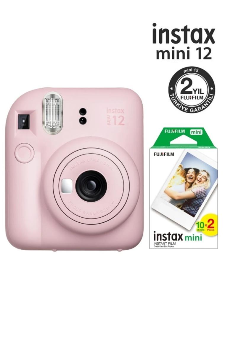 Instax Mini 12 Pembe Fotoğraf Makinesi ve 20'li Mini Film