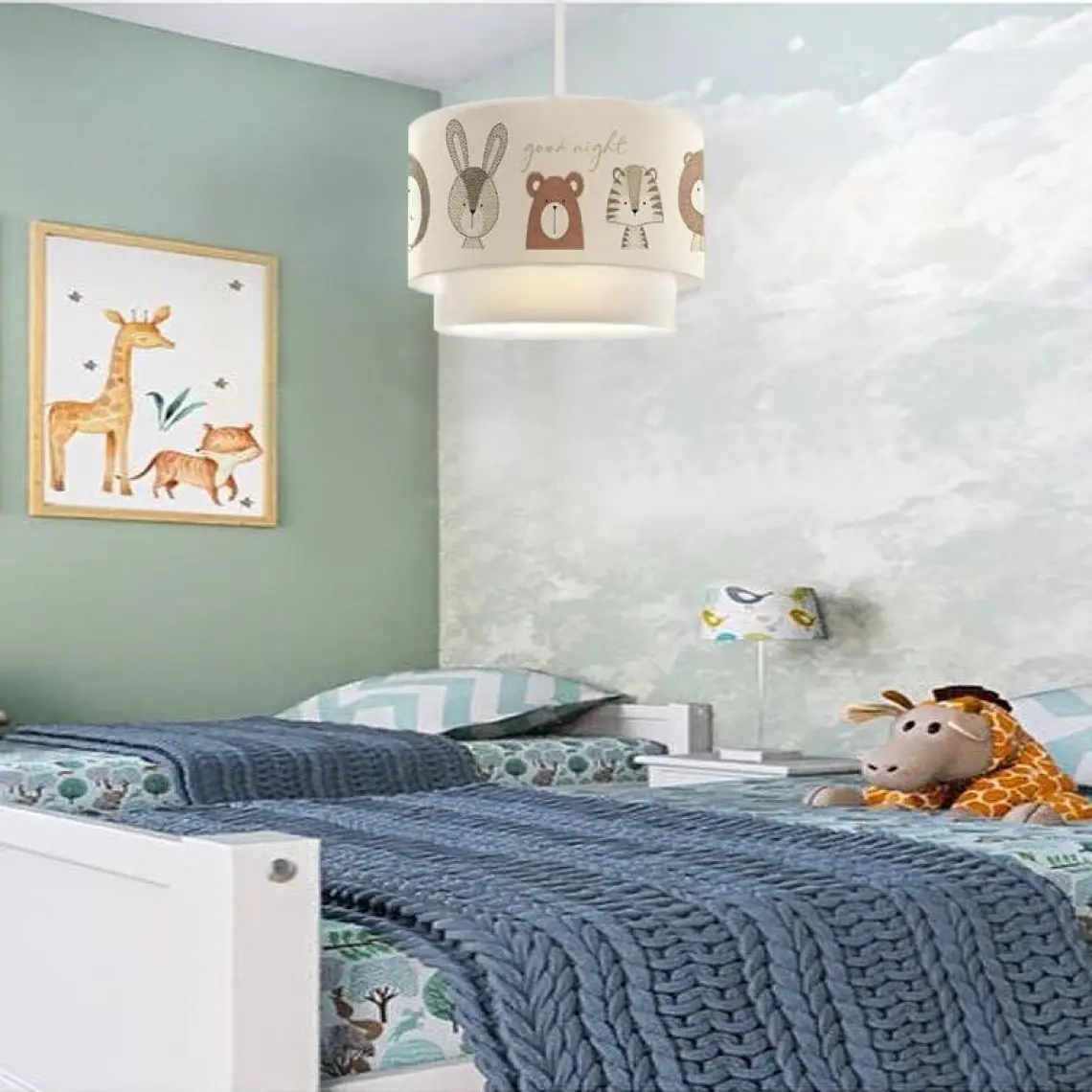 Homing Kids Kumaş Baskılı Pasta Çocuk Odası Sarkıt Tavşan Desenli