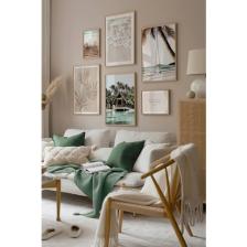 Artavessa 6 Parça Ahşap Çerçeve Görünümlü Mdf Tablo Seti