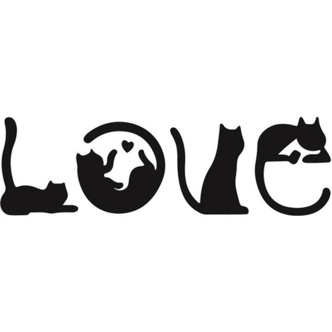 Hellove Kedi Tablosu Love Duvar Yazısı Dekoratif Tablo Ahşap Duvar Tablosu