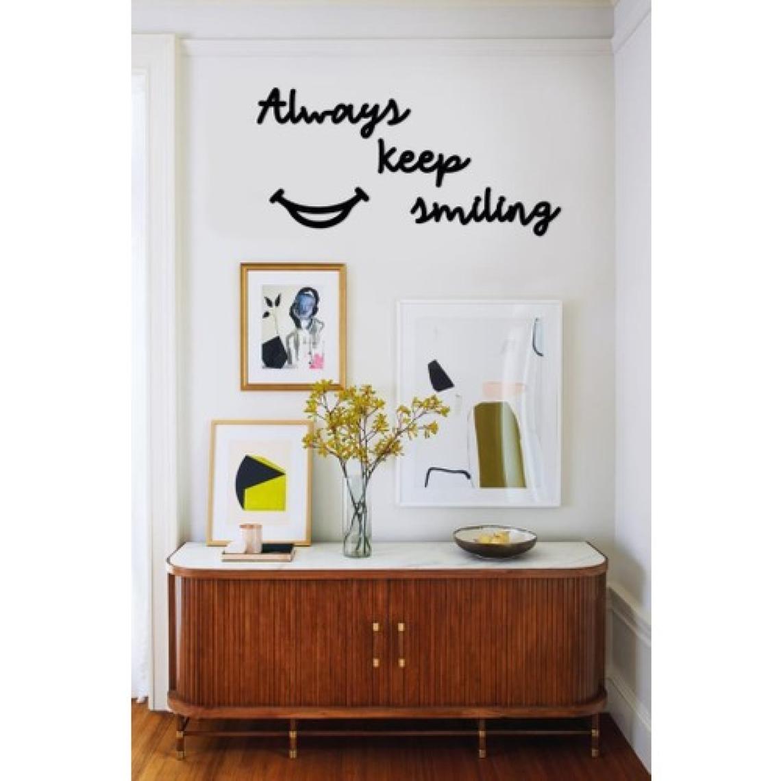 Avm Marketim Duvar Için Tablı Always Keep Smiling Duvar Yazısı  Dekoratif Obje