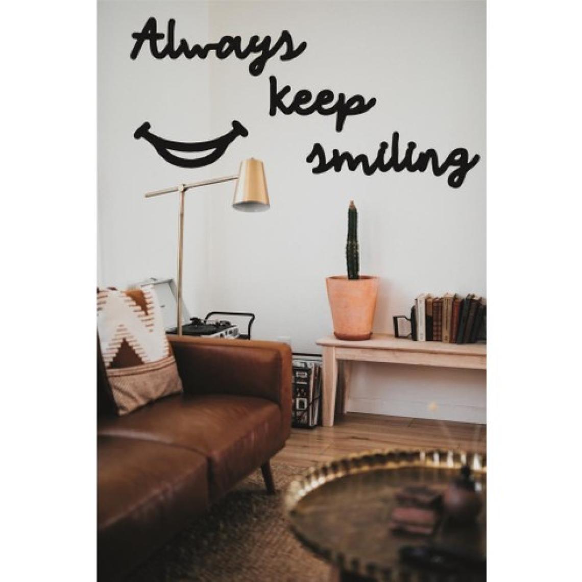 Avm Marketim Duvar Için Tablı Always Keep Smiling Duvar Yazısı  Dekoratif Obje