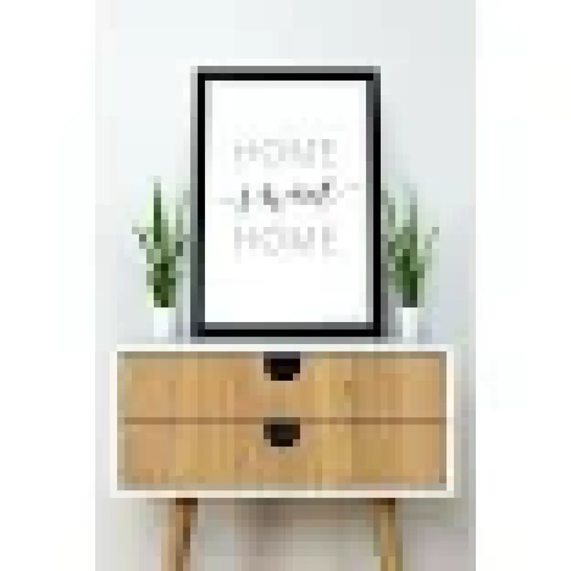 Artavessa Tek Parça Çerçeve Görünümlü Yazılı Mdf Tablo "home Sweet Home"