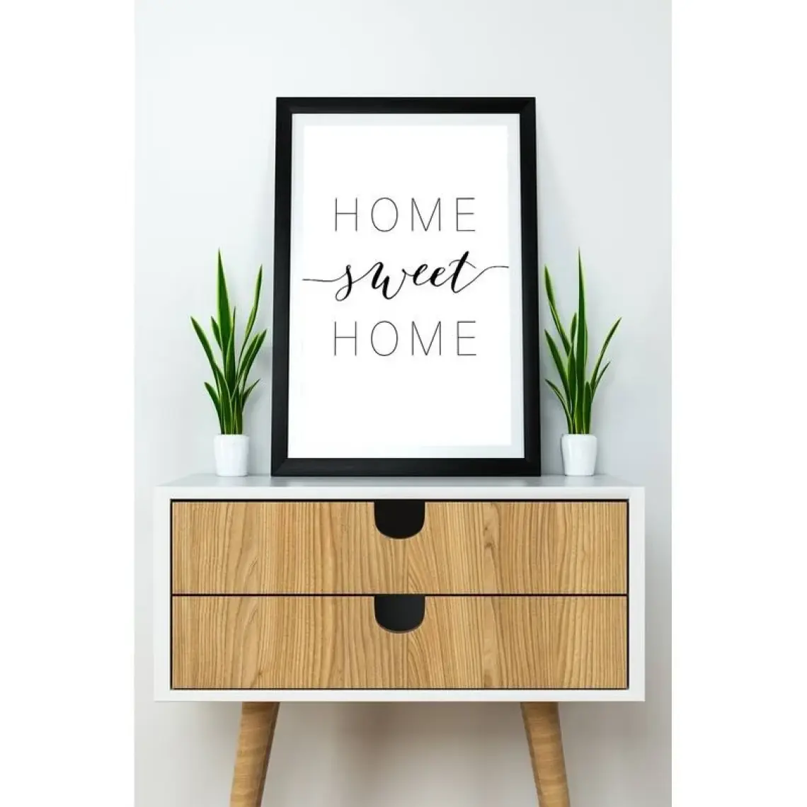 Artavessa Tek Parça Çerçeve Görünümlü Yazılı Mdf Tablo "home Sweet Home"