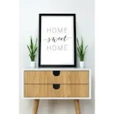 Artavessa Tek Parça Çerçeve Görünümlü Yazılı Mdf Tablo "home Sweet Home"