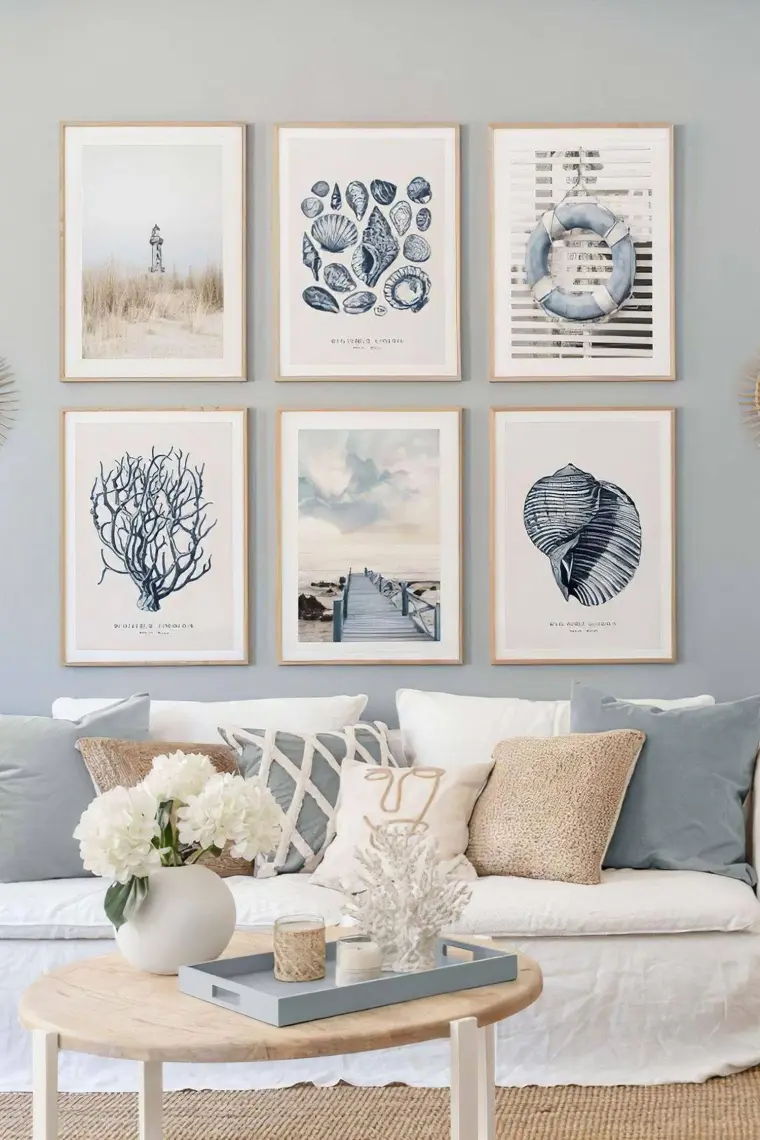 Artavessa 6 Parça Ahşap Çerçeve Görünümlü Mdf Tablo Seti