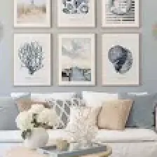 Artavessa 6 Parça Ahşap Çerçeve Görünümlü Mdf Tablo Seti