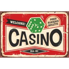 Hayat Poster Kumar Casino Retro Vintage Ahşap Poster
